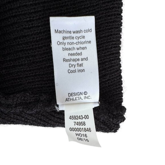 Athleta Nordic Sweater Dress in Black Merino Wool - Picture 10 of 10